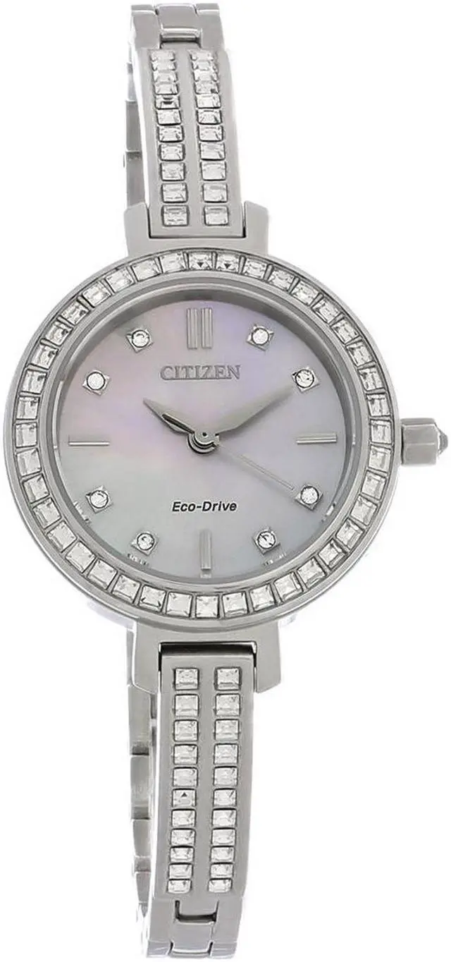 Main image of Citizen Eco-Drive Silhouette Crystal Ladies Stainless Steel Watch EM0860-51D