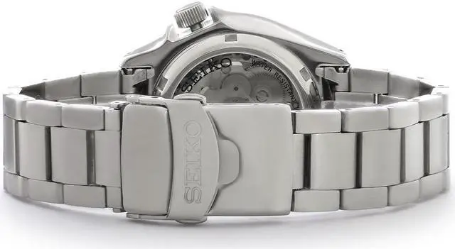 Alt view image 3 of 3 - Seiko SRPE57 5 Sports 24-Jewel Stainless Steel Watch with Black Dial