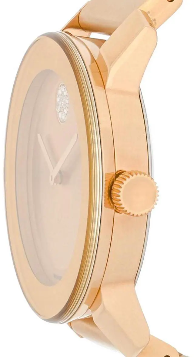 Alt view image 19 of 20 - Movado Bold Ladies Crystal Rose Gold Tone Bracelet Swiss Quartz Watch 3600086