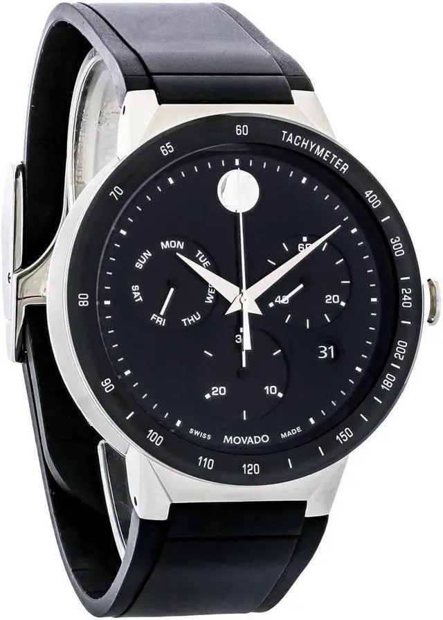 Alt view image 2 of 5 - Movado Sapphire Chronograph Rubber Mens Watch