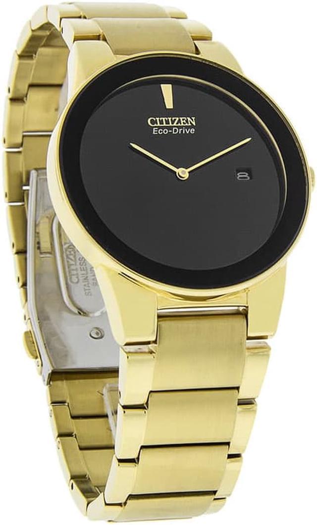 Citizen Eco-Drive Mens Axiom Date Gold Tone Bracelet Watch AU1062-56E