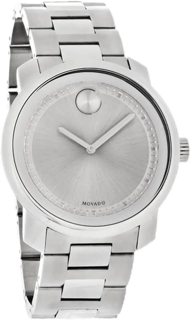Alt view image 13 of 15 - Movado Bold Mens Silver Dial Stainless Steel Bracelet Swiss Quartz Watch 3600257