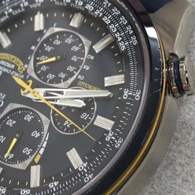 Alt view image 7 of 9 - Men's Citizen Eco-Drive Blue Angels Chronograph Watch AT8020-03L