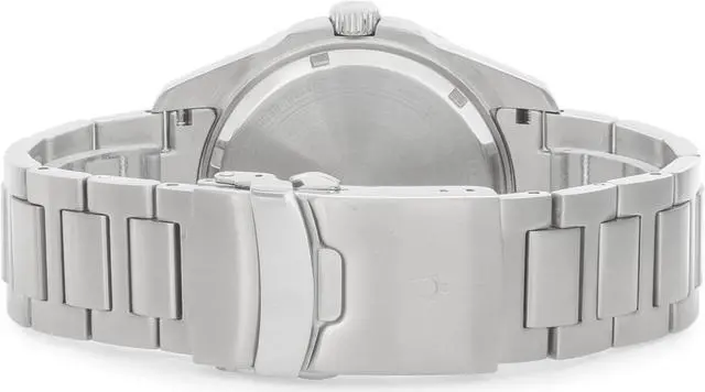 Alt view image 12 of 12 - Bulova 98B203 Marine Star Silver-Tone Steel Black Dial Men's Watch