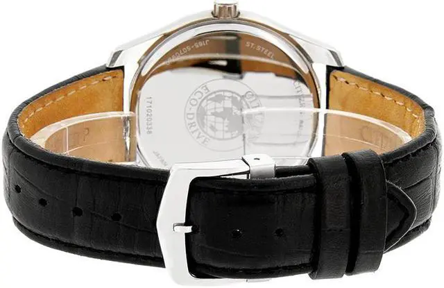 Alt view image 7 of 9 - Citizen Eco Drive Black Dial Black Leather Mens Watch AU1040-08E