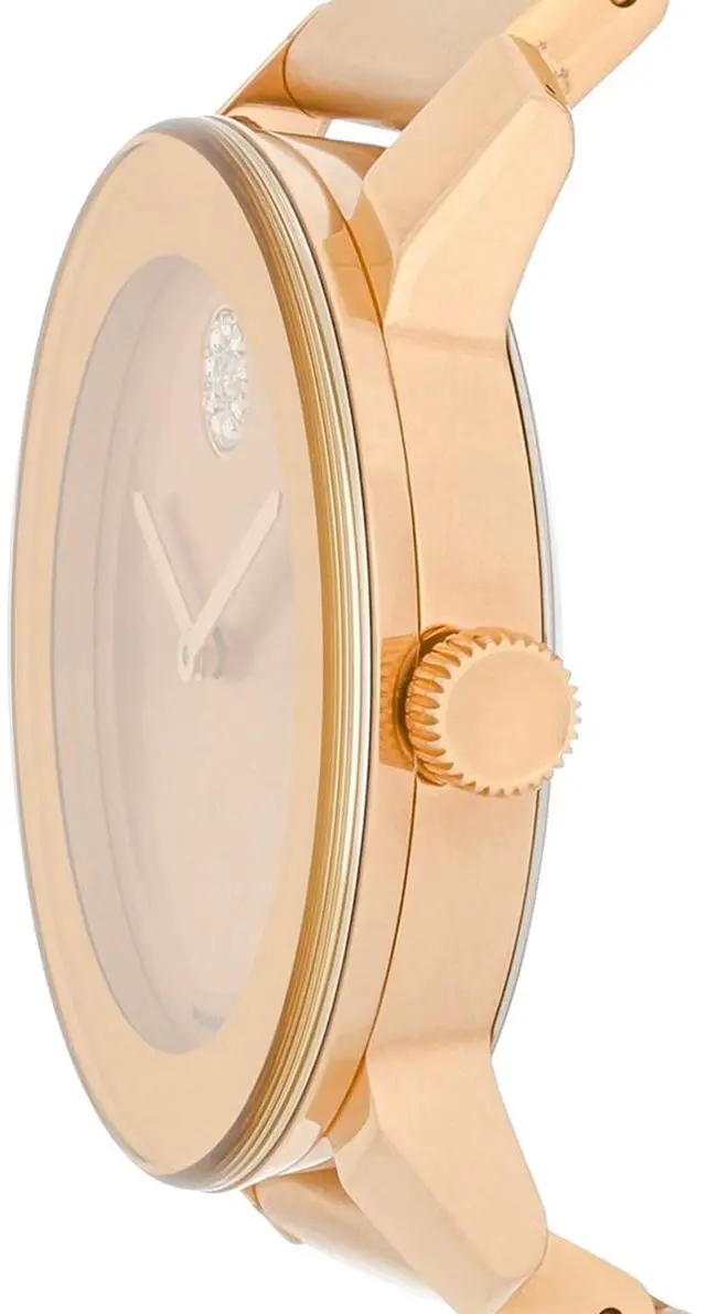 Alt view image 15 of 20 - Movado Bold Ladies Crystal Rose Gold Tone Bracelet Swiss Quartz Watch 3600086