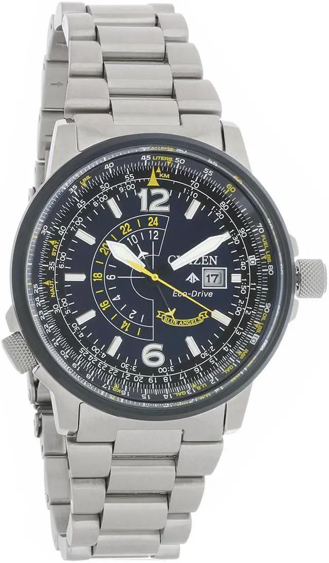 Alt view image 3 of 14 - Men's Citizen Promaster Nighthawk Eco-Drive Steel 42mm Watch BJ7006-56L