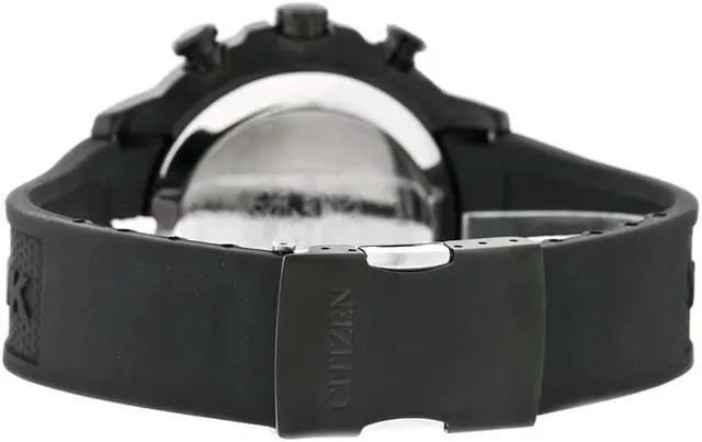 Alt view image 6 of 14 - Citizen Navihawk A-T Black Dial Black Rubber Mens Watch JY8035-04E