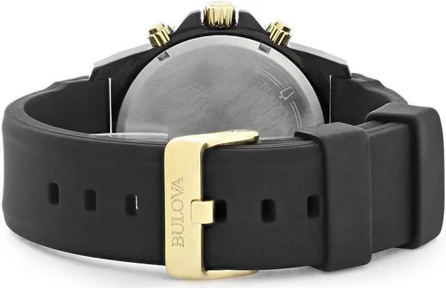 Alt view image 7 of 10 - Bulova Marine Star Chronograph Mens Gold Plated Stainless Steel Watch 98B278