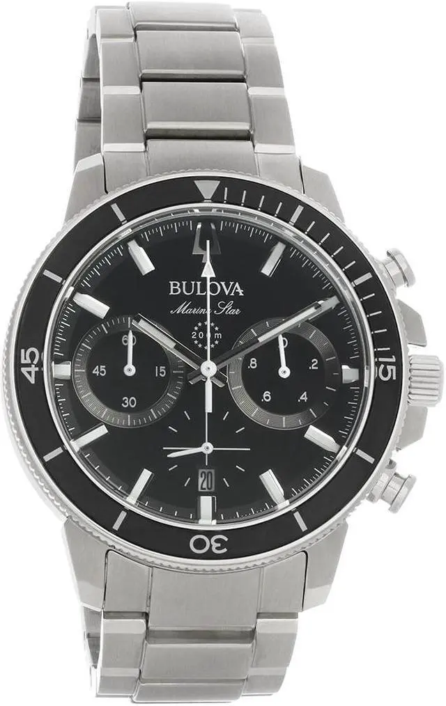 Main image of Bulova Marine Star Mens Black Dial Chronograph Quartz Watch 96B272