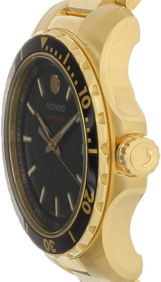 Movado Series 800 Mens Black Dial Stainless Steel Swiss Quartz Watch 2600145 | Schweizer Uhren