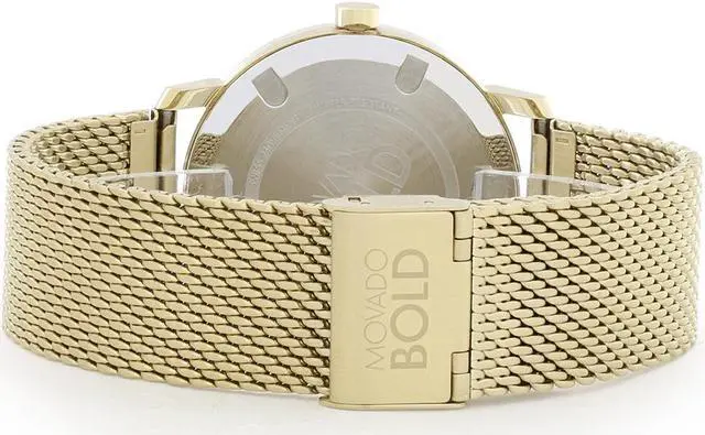 Alt view image 4 of 5 - Movado Bold Mens Gold Plated Stainless Steel Swiss Quartz Watch 3600560