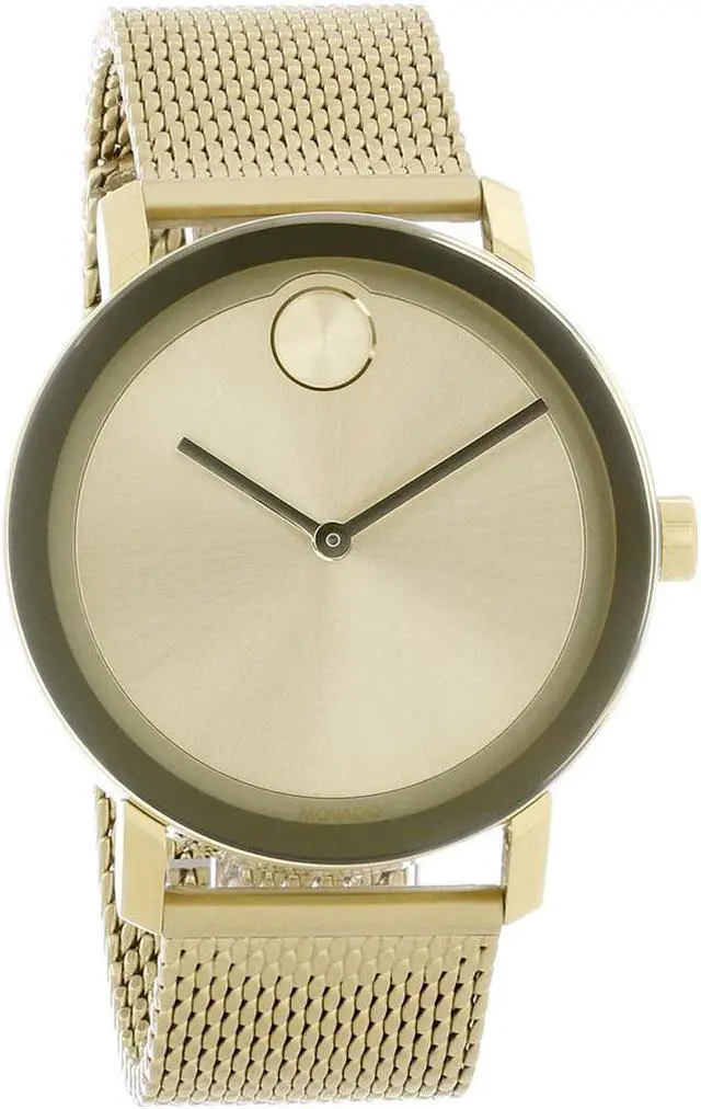 Alt view image 3 of 5 - Movado Bold Mens Gold Plated Stainless Steel Swiss Quartz Watch 3600560