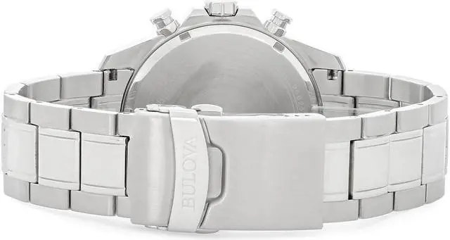 Alt view image 4 of 11 - Men's Bulova Marine Star Blue Dial Steel Chronograph Watch 96B256