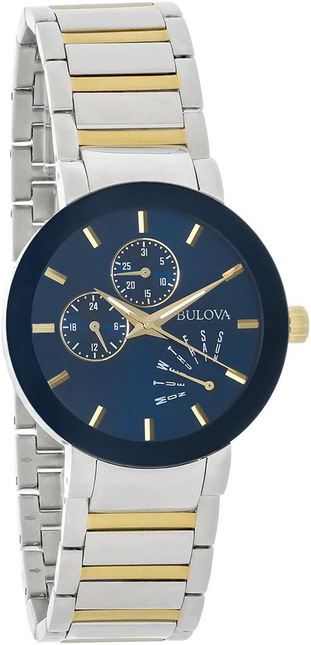 Bulova Mens Two Tone Stainless Steel Dress Quartz Watch 98C123 - Newegg.com