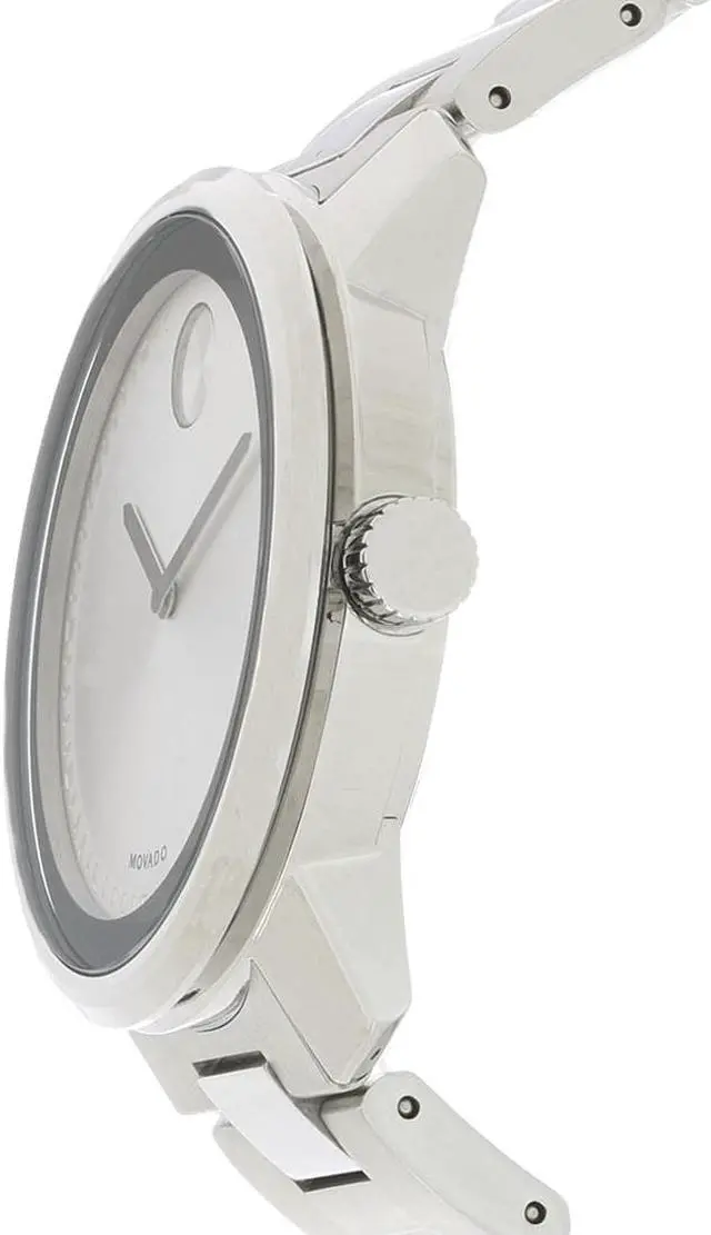 Alt view image 2 of 15 - Movado Bold Mens Silver Dial Stainless Steel Bracelet Swiss Quartz Watch 3600257