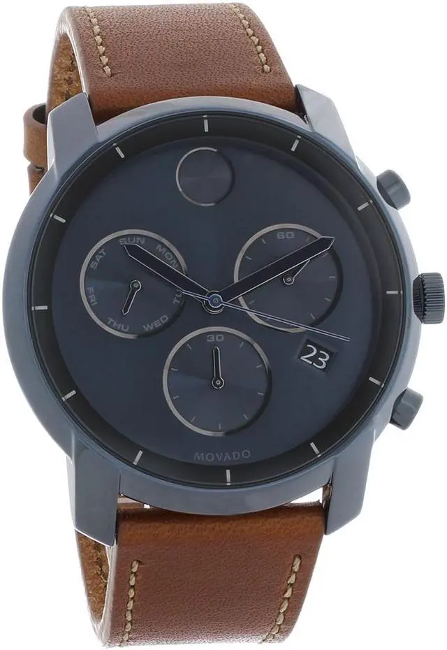Alt view image 4 of 6 - Movado Bold Leather Chronograph Mens Watch 3600476