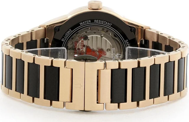 Alt view image 2 of 2 - Bulova Latin Grammy Edition Rose Gold Plated Stainless Automatic Watch 98A236