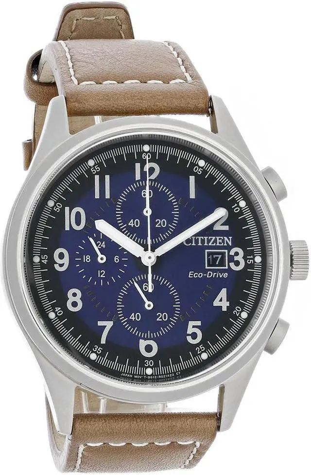 Alt view image 2 of 8 - Men's Citizen Chandler Light Brown Leather Strap Watch CA0621-05L