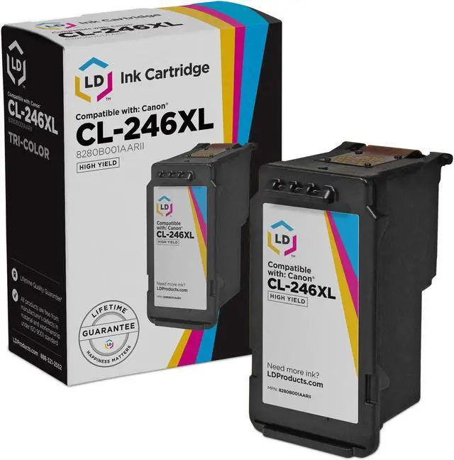 Main image of LD © Remanufactured Replacement for Canon CL-246XL / 8280B001AA High Yield Color Inkjet Cartridge for use in Canon PIXMA iP2820, MG2420, MG2520, MG2920, MG2922, MG2924, and MX492 Printers