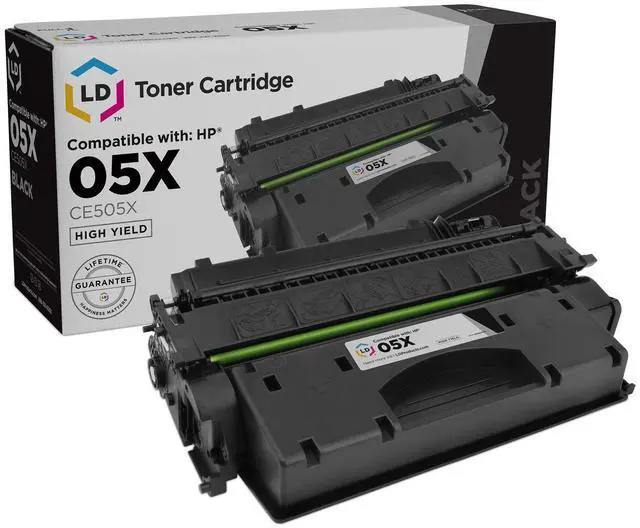 Main image of LD © Compatible Replacement for Hewlett Packard CE505X (HP 05X) High Yield Black Laser Toner Cartridge for use in HP LaserJet P2055d, P2055dn, and P2055X Printers