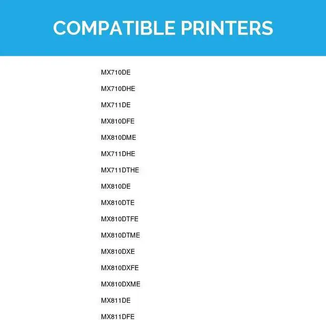 Alt view image 7 of 11 - LD Compatible Toner Cartridge Replacement for Lexmark 621H 62D1H00 High Yield (Black, 4-Pack) Compatible with MX710de MX710dhe MX711de MX711dhe MX711dthe MX810de MX810dfe MX81