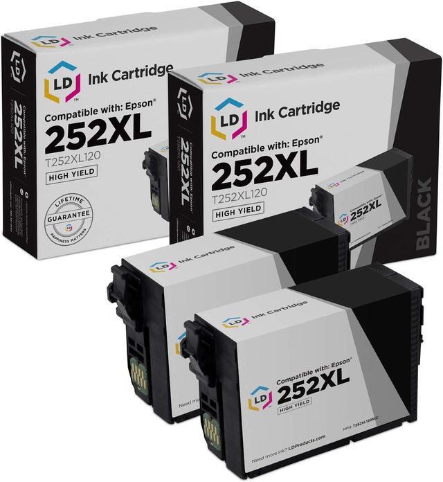 Main image of LD Products Remanufactured Replacements for Epson 252XL Black Ink Cartridge (2-Pack) High Yield