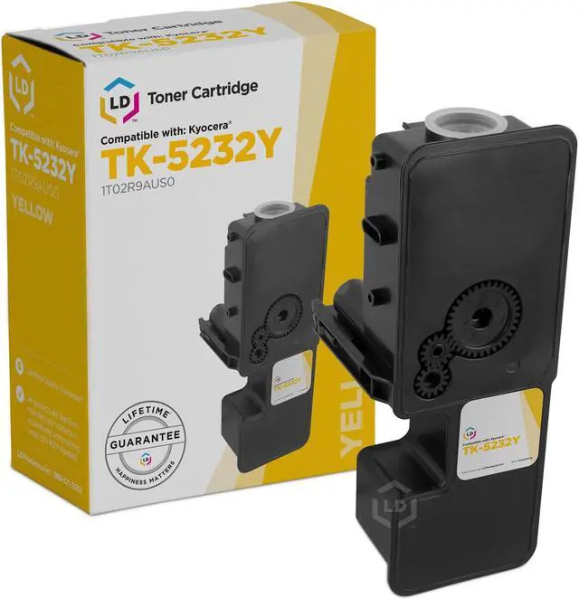 Main image of LD Products Toner Cartridge Compatible with Replacement for Kyocera TK-5232Y 1T02R9AUS0 (Single Yellow Cartridge)