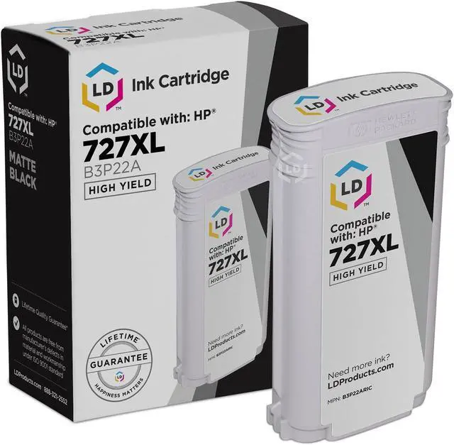 Main image of LD Remanufactured Replacement for HP 727XL / B3P22A High Yield Matte Black Ink