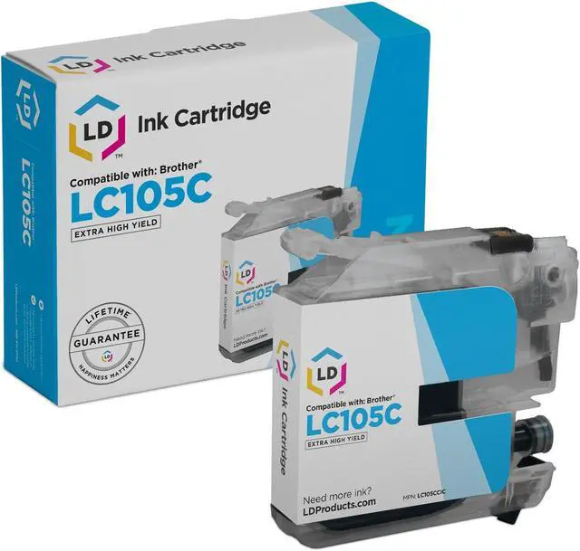Main image of LD Products Compatible Ink Cartridge Replacement for Brother LC105C Super High Yield (Cyan)