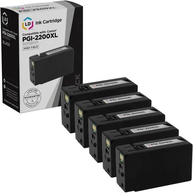 Main image of LD Products Compatible Ink Cartridge Replacement for Canon PGI-2200XL 9255B001 High Yield (Black, 5-Pack)