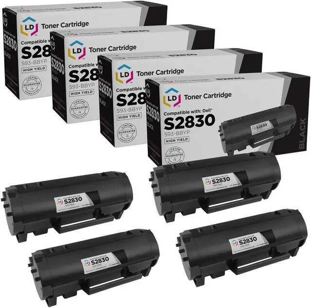 Main image of LD Products Toner Cartridge Compatible with Replacement for Dell S2830dn 593-BBYP High Yield (Black, 4-Multipack) Compatible with the following Dell Printer Laser S2830dn