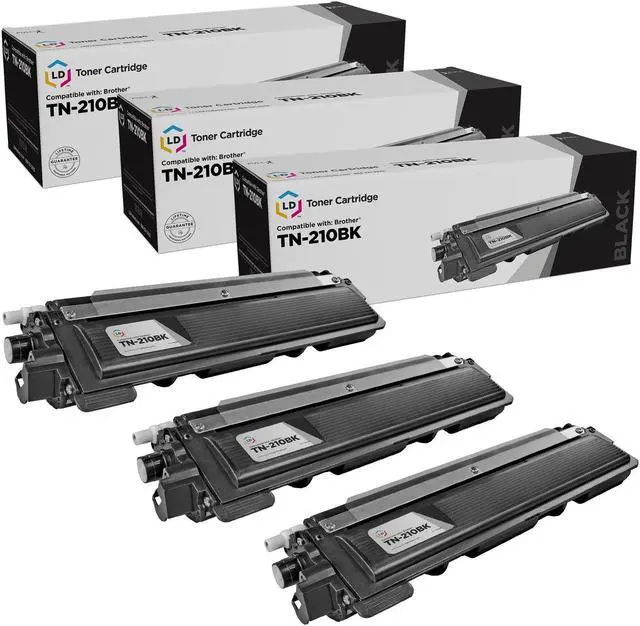 Main image of LD Products Compatible Toner Cartridge Replacement for Brother TN210BK (Black, 3-Pack)