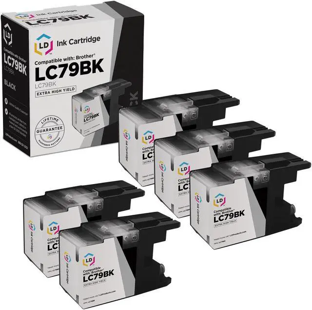 Main image of LD Products Compatible Ink Cartridge Replacement for Brother LC79BK Extra High Yield (Black, 5-Pack)
