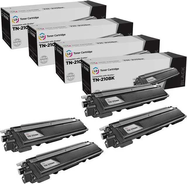 Main image of LD Products Compatible Toner Cartridge Replacement for Brother TN210BK (Black, 4-Pack)