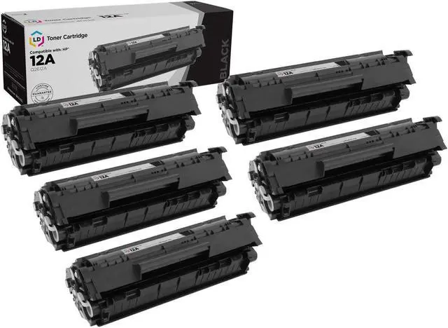 Main image of LD Products Compatible Replacements for HP 12A Black Toner Cartridge 5-Pack