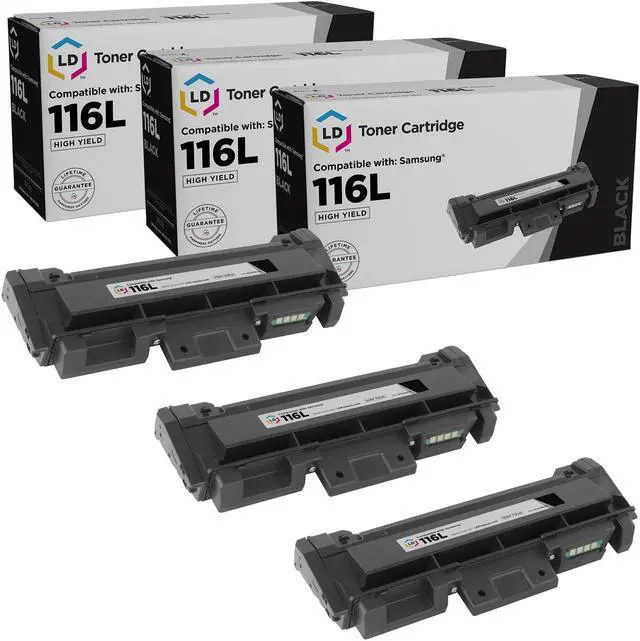 Alt view image 7 of 13 - LD Compatible Toner Cartridge Replacement for Samsung MLT-D116L High Yield (Black, 3-Pack)