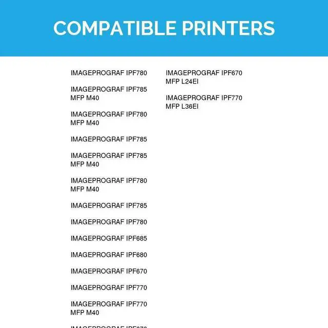Alt view image 8 of 12 - LD Compatible Ink Cartridge Replacement for Canon PFI-107MBK 6704B001 (Matte Black) Compatible with Canon imagePROGRAF iPF780 iPF785 MFP M40 iPF780 MFP M40 iPF785 iPF685 iPF680 iPF670