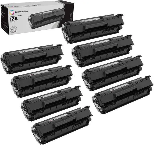 Main image of LD Products Compatible Replacement for HP 12A Black Toner Cartridge Q2612A (8-Pack)