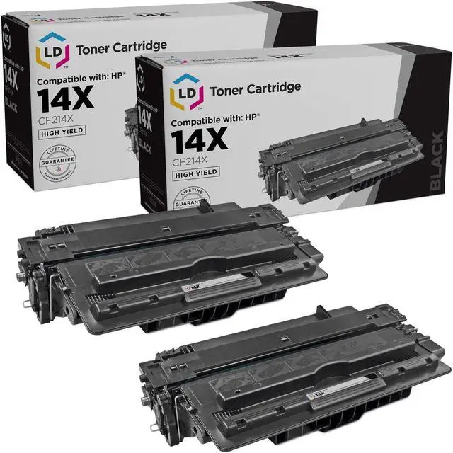 Main image of LD Products Remanufactured Toner Cartridge Replacement for HP 14X CF214X High Yield (Black, 2-Pack)