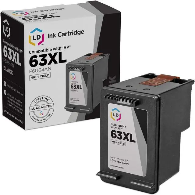 Main image of LD Products Ink Cartridge Replacement for HP 63XL F6U64AN High Yield (Black)