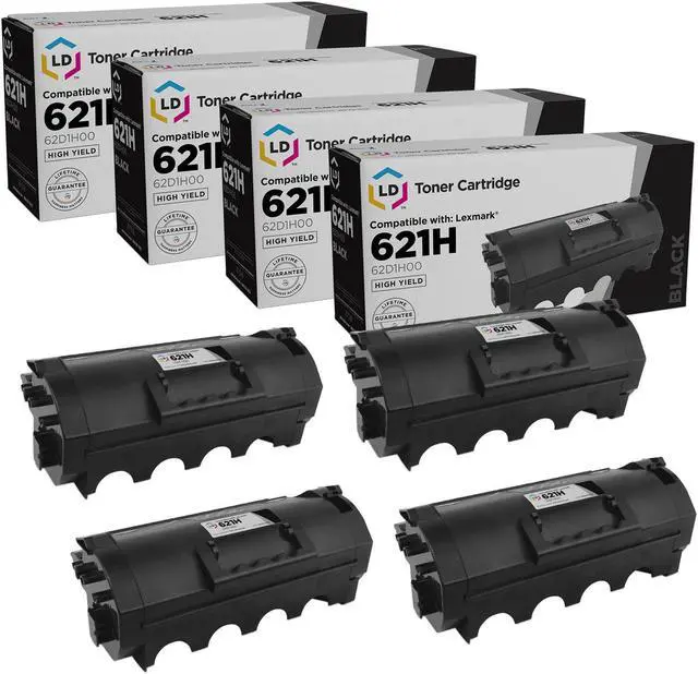 Main image of LD Compatible Toner Cartridge Replacement for Lexmark 621H 62D1H00 High Yield (Black, 4-Pack) Compatible with MX710de MX710dhe MX711de MX711dhe MX711dthe MX810de MX810dfe MX81