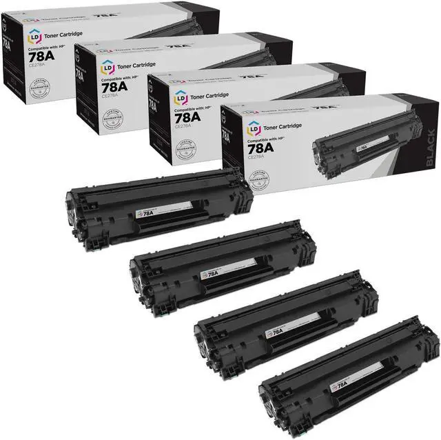 Main image of LD Products Compatible HP 78A CE278A Toner Cartridge Replacement 4 Pack Black