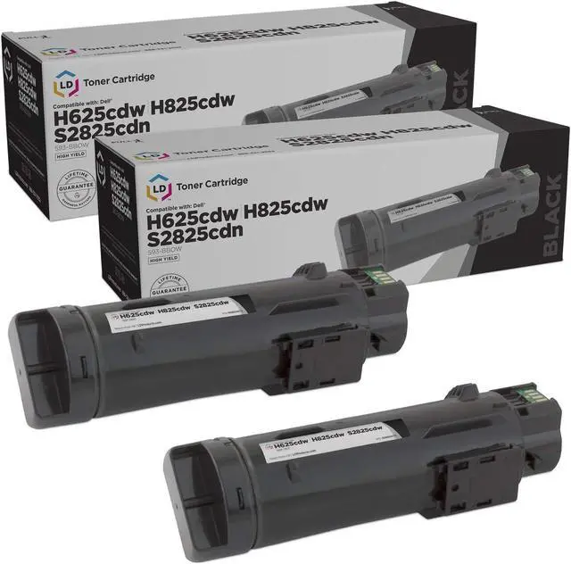 Main image of LD Products Toner Cartridge Compatible with Replacement for Dell 593-BBOW N7DWF (Black, 2-Pack) Compatible with Dell H625cdw, Dell H825cdw, Dell S2825cdn
