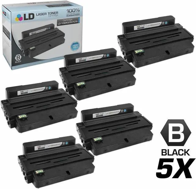 Alt view image 4 of 9 - LD Products Compatible Toner Cartridge Replacement for Xerox Phaser 3320 106R02307 High Yield (Black, 5-Pack)