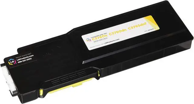 Main image of LD © Compatible Toner to Replace Dell 331-8430 (MD8G4) Extra High Yield Yellow Toner Cartridge for Dell C3760 and C3765 Laser Printers