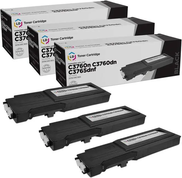 Main image of LD Products Compatible Toner Cartridge Replacements for 331-8429 W8D60 Extra High Yield (Black, 3-Pack)