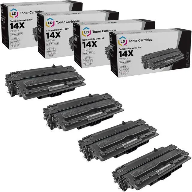 Main image of LD Products Remanufactured Toner Cartridge Replacement for HP 14X CF214X High Yield (Black, 4-Pack)
