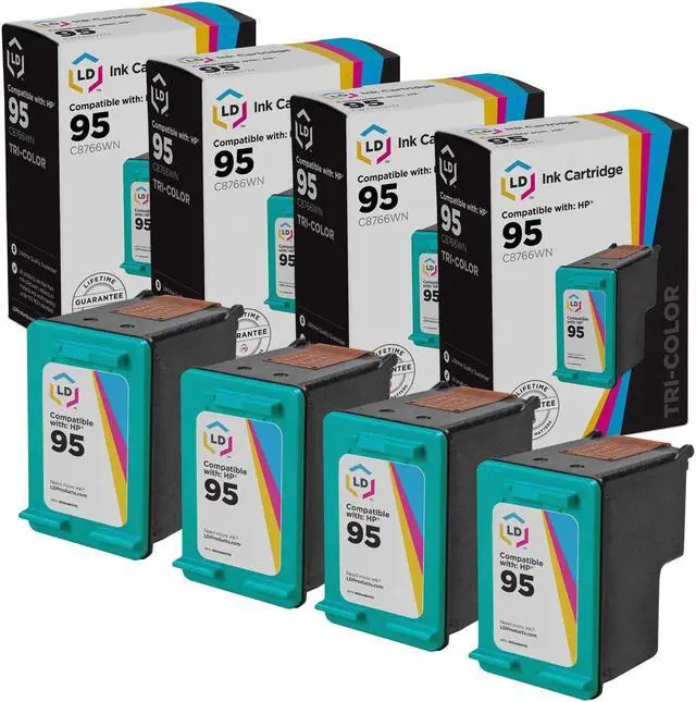 Main image of LD Products Remanufactured Ink Cartridge Replacement for HP 95 C8766WN (Color, 4-Pack)