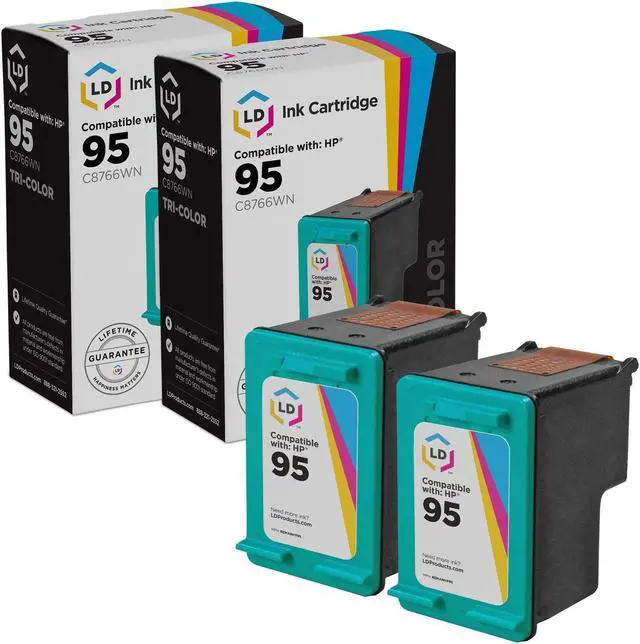 Alt view image 3 of 13 - LD Products Remanufactured Ink Cartridge Replacement for HP 95 C8766WN (Tri Color, 2-Pack) Compatible with OfficeJet 6304 6305 6307 6308 6310 6310v 6310xi 6313 6315 6318 HP